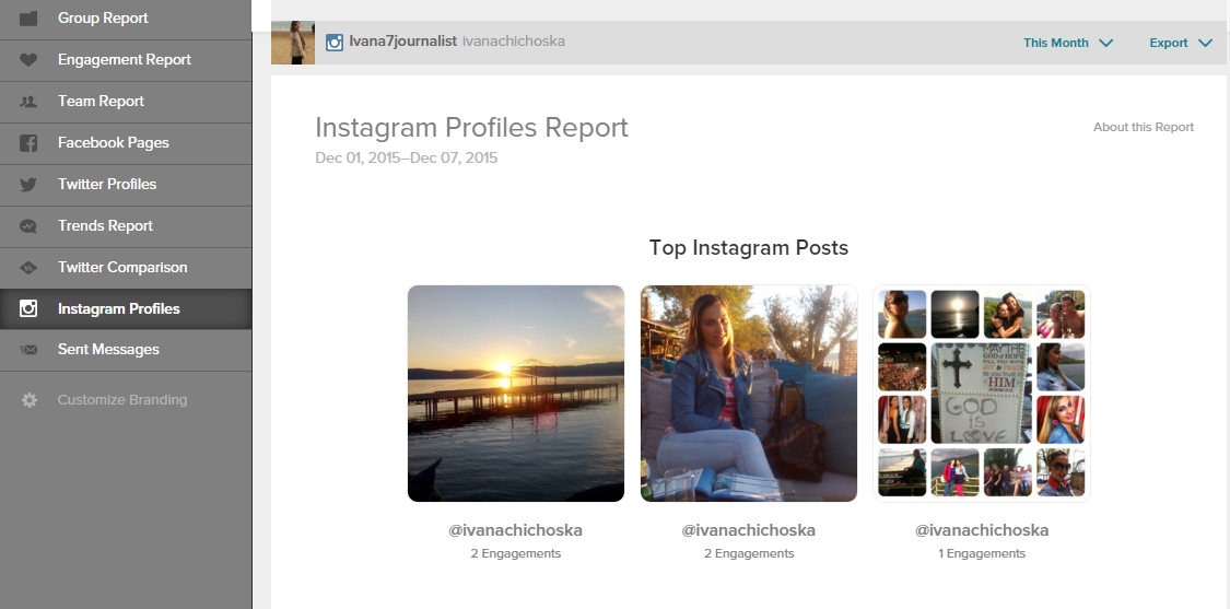 SPROUT- INSTAGRAM REPORT- TOP POSTS