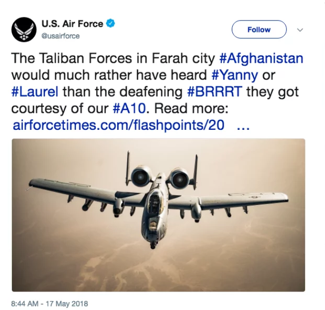 US Air Force tweet