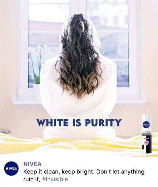 white is purity Nivea advertisement