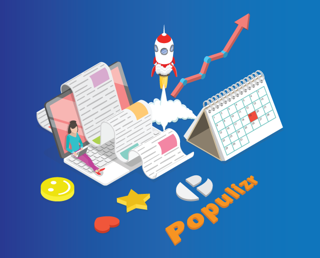 an abstract illustration of success with Populizr, employee advocacy automation software