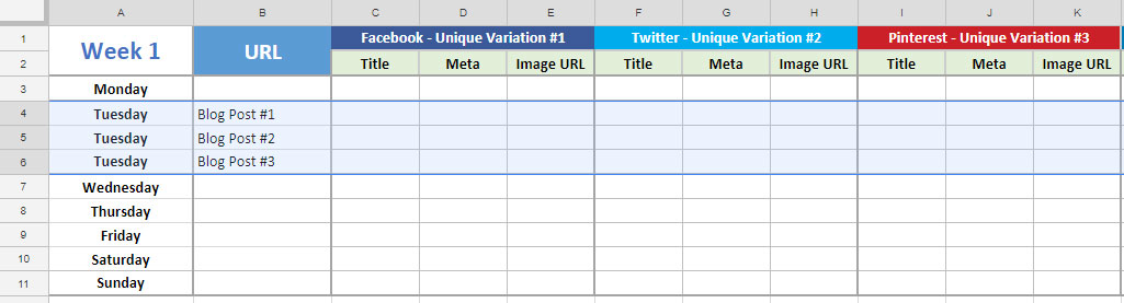 multiple blog posts for scheduling